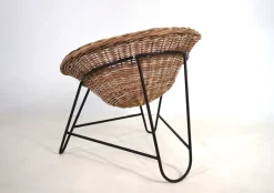 Pamono Rattan Basket Pod Lounge Chair, 1960 Sale