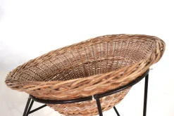 Pamono Rattan Basket Pod Lounge Chair, 1960 Sale