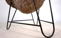 Pamono Rattan Basket Pod Lounge Chair, 1960 Sale