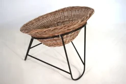 Pamono Rattan Basket Pod Lounge Chair, 1960 Sale