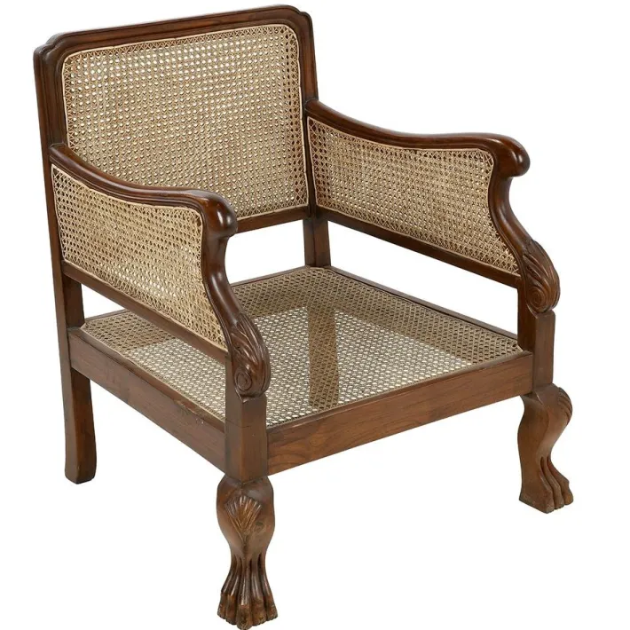 Pamono Rattan Bench & Armchairs, Set of 3 Online