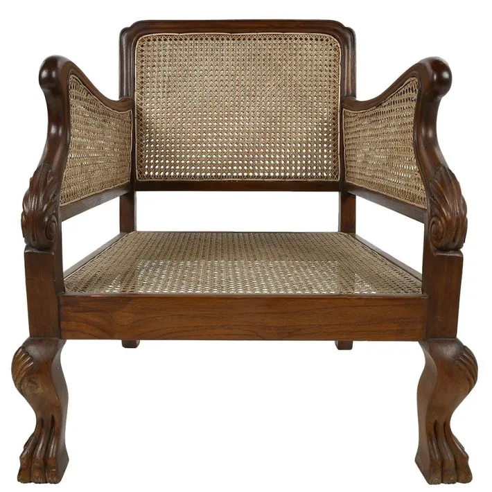 Pamono Rattan Bench & Armchairs, Set of 3 Online