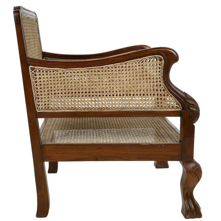 Pamono Rattan Bench & Armchairs, Set of 3 Online