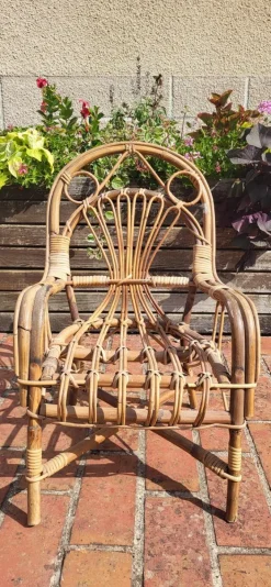 Pamono Rattan Children's Armchair, 1960s Discount