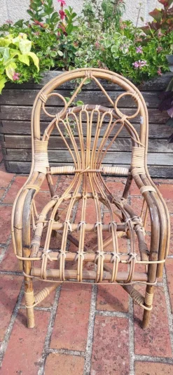 Pamono Rattan Children's Armchair, 1960s Discount