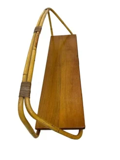 Pamono Rattan Children's Chair and Bookshelf, 1960s, Set of 2 Best