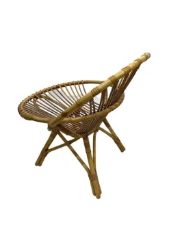 Pamono Rattan Children's Chair and Bookshelf, 1960s, Set of 2 Best