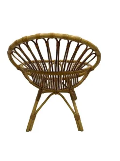 Pamono Rattan Children's Chair and Bookshelf, 1960s, Set of 2 Best