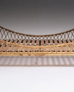 Pamono Rattan Daybed in the style of Jean Royère, 1970s New