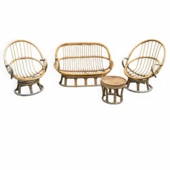Pamono Rattan Garden Furniture, 1960s, Set of 4 Discount