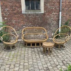 Pamono Rattan Garden Furniture, 1960s, Set of 4 Discount