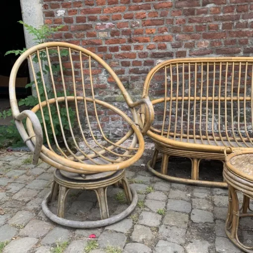 Pamono Rattan Garden Furniture, 1960s, Set of 4 Discount