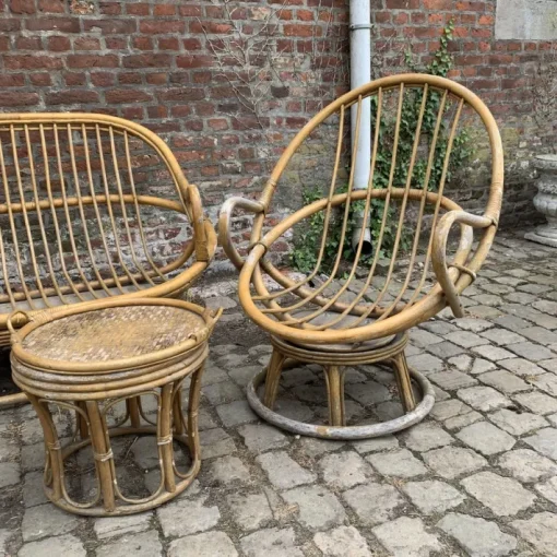 Pamono Rattan Garden Furniture, 1960s, Set of 4 Discount