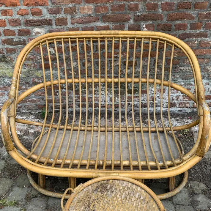 Pamono Rattan Garden Furniture, 1960s, Set of 4 Discount