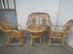 Pamono Rattan Garden Seating, 1970s, Set of 4 Hot
