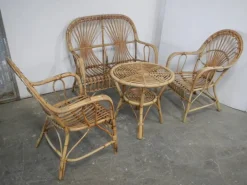 Pamono Rattan Garden Seating, 1970s, Set of 4 Hot