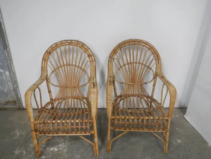 Pamono Rattan Garden Seating, 1970s, Set of 4 Hot
