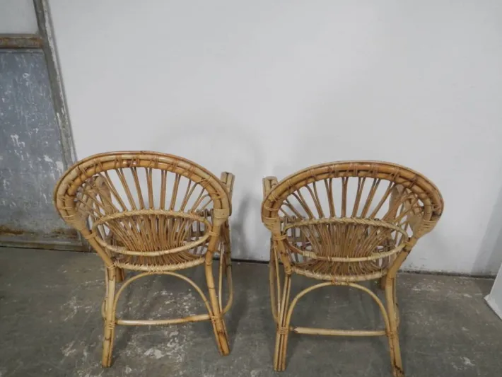 Pamono Rattan Garden Seating, 1970s, Set of 4 Hot