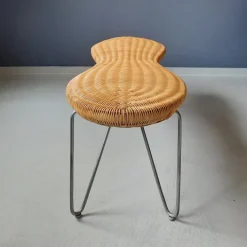 Pamono Rattan Peanut Bench from Ikea, 1999 Outlet