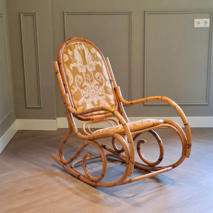 Pamono Rattan Rocking Chair, 1960s Sale