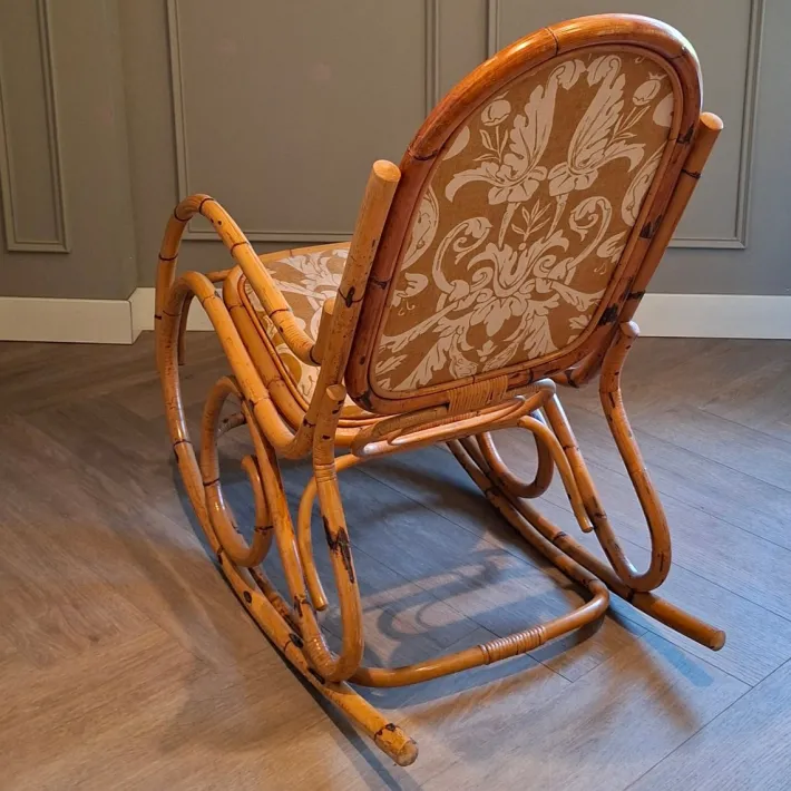 Pamono Rattan Rocking Chair, 1960s Sale