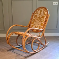 Pamono Rattan Rocking Chair, 1960s Sale