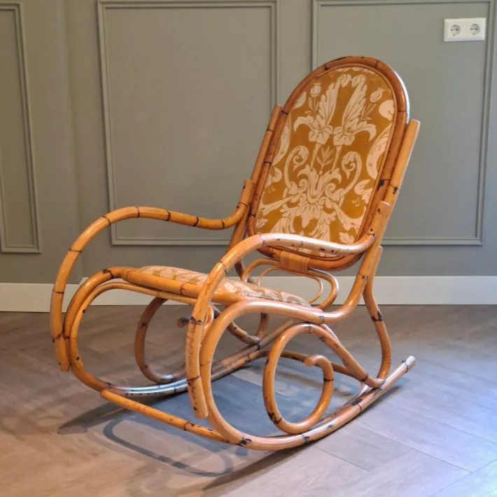 Pamono Rattan Rocking Chair, 1960s Sale