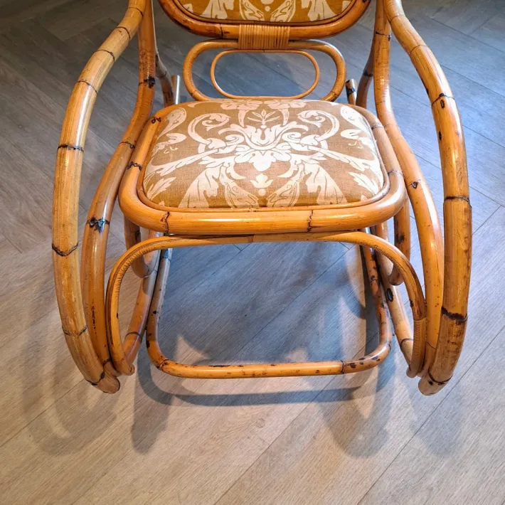 Pamono Rattan Rocking Chair, 1960s Sale