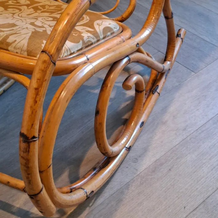 Pamono Rattan Rocking Chair, 1960s Sale