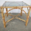 Pamono Rattan Table, Italy, 1970s Outlet