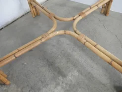 Pamono Rattan Table, Italy, 1970s Outlet