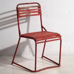 Pamono Red Garden Chairs, 1920s, Set of 4 Best