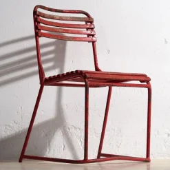 Pamono Red Garden Chairs, 1920s, Set of 4 Best