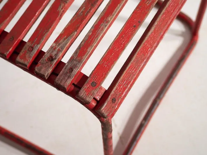 Pamono Red Garden Chairs, 1920s, Set of 4 Best