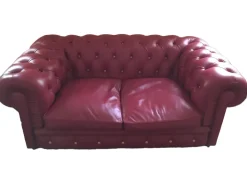 Pamono Red Leather Sofa from Poltrona Frau, 2020