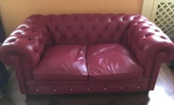 Pamono Red Leather Sofa from Poltrona Frau, 2020