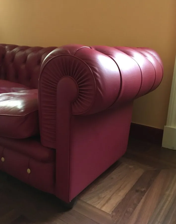 Pamono Red Leather Sofa from Poltrona Frau, 2020