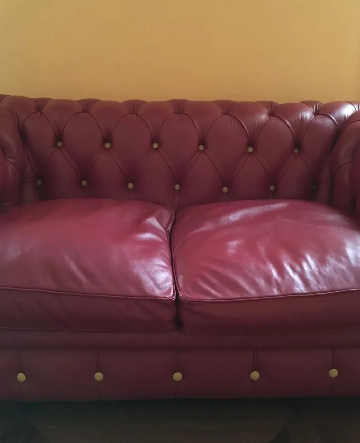 Pamono Red Leather Sofa from Poltrona Frau, 2020