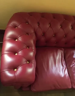 Pamono Red Leather Sofa from Poltrona Frau, 2020