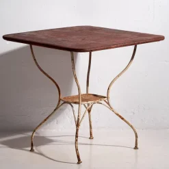 Pamono Red Outdoor Table, 1920s New