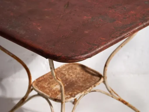 Pamono Red Outdoor Table, 1920s New