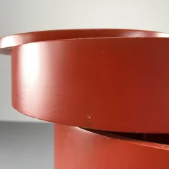 Pamono Red Pop Art Bar Cart by Verner Panton for Bisterfeld & Weiss, 1960s New