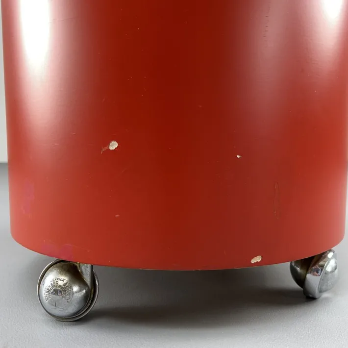 Pamono Red Pop Art Bar Cart by Verner Panton for Bisterfeld & Weiss, 1960s New