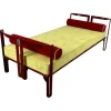Pamono Red Vanessa Single Bed by Tobia Scarpa for Simon, Italy, 1960s New