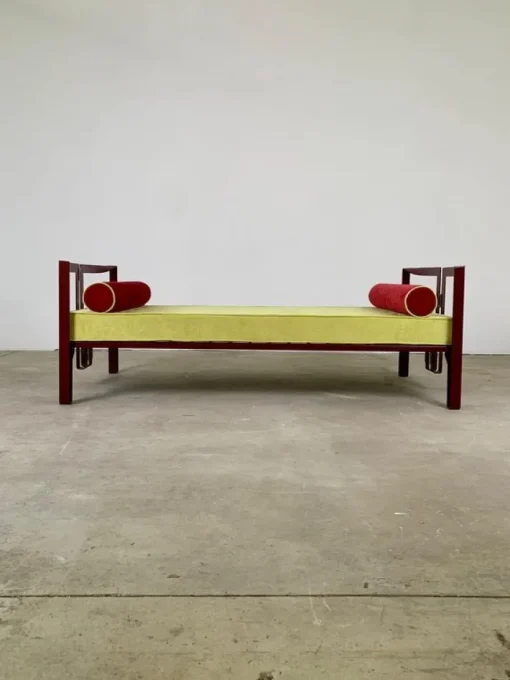 Pamono Red Vanessa Single Bed by Tobia Scarpa for Simon, Italy, 1960s New