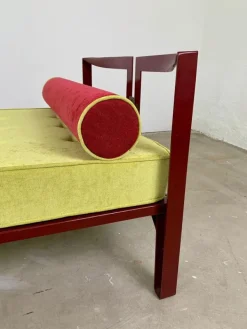 Pamono Red Vanessa Single Bed by Tobia Scarpa for Simon, Italy, 1960s New
