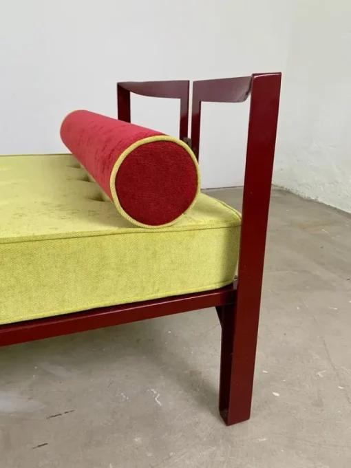 Pamono Red Vanessa Single Bed by Tobia Scarpa for Simon, Italy, 1960s New