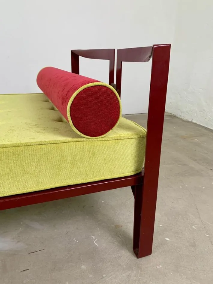 Pamono Red Vanessa Single Bed by Tobia Scarpa for Simon, Italy, 1960s New