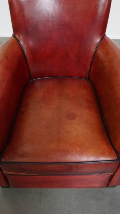 Pamono Reddish Brown Sheepskin Armchair