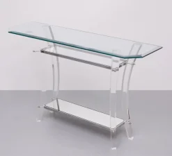 Pamono Regency Console Table and Mirror in Chrome, 1970s, Set of 2 Best